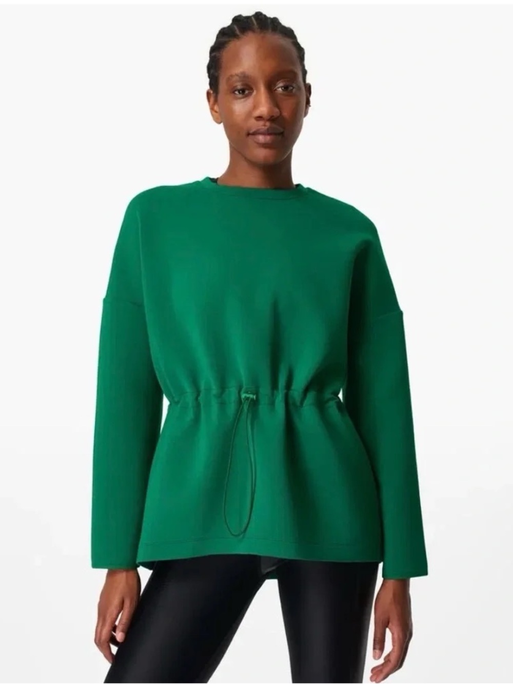 SWEATY BETTY Green Grace Scuba Pullover Sweatshirt Size XXL